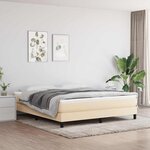 vidaXL Matelas de lit à ressorts ensachés fermeté moyenne Crème 180x200x20 cm Tissu