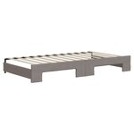 vidaXL Lit de jour avec lit gigogne taupe 100x200 cm tissu