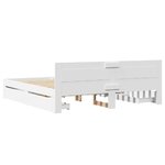 vidaXL Cadre de lit avec tête de lit blanc 200x200cm bois d'ingénierie