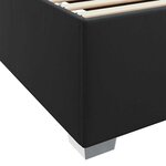 vidaXL Cadre de lit avec matelas Noir 90 x 190 cm tissu