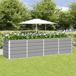 vidaXL Jardinière Gris clair 240 x 80 x 75 cm Acier