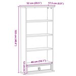 vidaXL Meuble CD Blanc 52 x 17.5 x 103 cm Pin massif