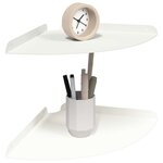 vidaXL Étagère flottante avec étagère 2 Pièces Blanc 30 x 30 x 2 cm