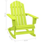 vidaXL Chaise à bascule de jardin Adirondack bois de sapin massif vert