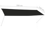 vidaXL Auvent rétractable 350x150 cm Anthracite