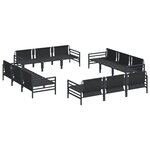 vidaXL Ensemble de canapé de jardin 12 Pièces Anthracite Acier