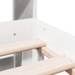 vidaXL Lit bibliothèque sans matelas blanc 180x200 cm bois pin massif