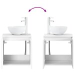 vidaXL Vanité de lavabo mural Blanc 49 5 x 35 x 63 cm