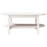 vidaXL Table basse Blanc 110x55x45 cm Bois massif de pin