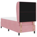 vidaXL Lit à ressorts avec matelas Rose 80 x 200 cm Velours