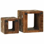 vidaXL Meuble TV 2 Pièces Multicolore bois de récupération massif