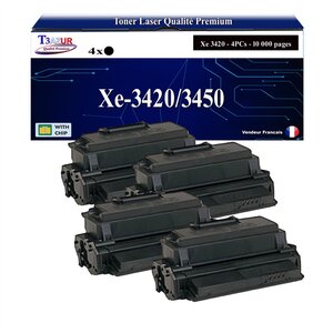 T3AZUR -4x Toners compatibles avec Xerox Phaser 3420  3450 (106R00688)- Noir