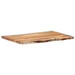 vidaXL Dessus de table Bois d'acacia massif 100x(50-60)x3 8 cm