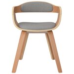 vidaXL Chaises de salle à manger 4 Pièces taupe bois courbé et tissu