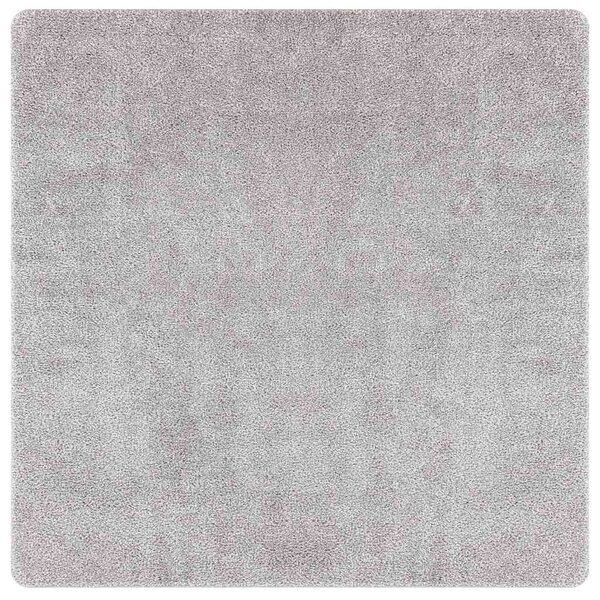 vidaXL Tapis Shaggy Anti-dérapant Gris 160 x 160 cm PP