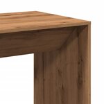 vidaXL Table de bar chêne artisanal 51x50x103 5 cm bois d'ingénierie