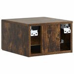 vidaXL Cabinet de chevet mural Chêne fumé 34 5 x 33 x 20 cm