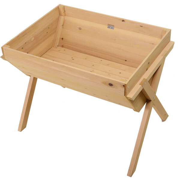 Jardinière sur pieds potager dim. 100L x 70l x 80H cm insert d'irrigation + feutre de drainage inclus bois massif sapin