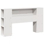 vidaXL Lit bibliothèque sans matelas blanc 135x190 cm bois pin massif