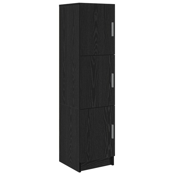 vidaXL Buffet en chêne noir Chêne noir MDF et placage en bois Moyen