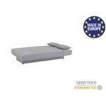 Banquette clic clac 3 places - Tissu gris clair -  Style Contemporain - L 190 x P92 cm - DREAM