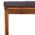 vidaXL Repose-pied avec coussin gris foncé Bois d'acacia massif