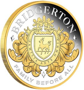 Pièce de monnaie en Argent 2 Dollars g 62.2 (2 oz) Millésime 2026 Bridgerton HOUSE OF BRIDGERTON