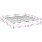 vidaXL Cadre de lit sans matelas bois massif 200x200 cm