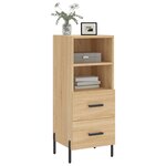 vidaXL Buffet Chêne sonoma 34 5x34x90 cm Bois d'ingénierie