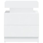 vidaXL Table de chevet Blanc 45x35x52 cm Aggloméré