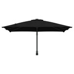 vidaXL Parasol de jardin Noir et Noir 248.5 x 247.5 x 160 cm