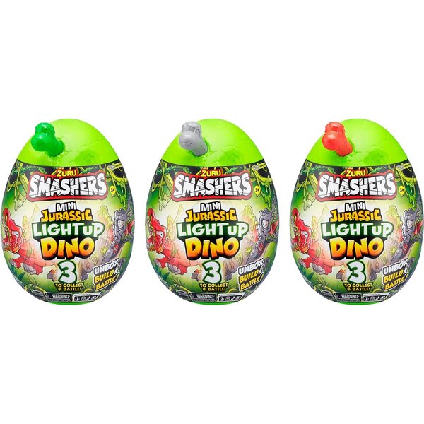 Zuru 74107 - Smashers Jurassic Light Up - Figurine œuf de dinosaure Min