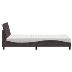 vidaXL Lit avec matelas Hanko marron foncé 100x200 cm tissu