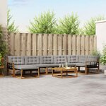 vidaXL Ensemble de canapés d'extérieur 8 Pièces Gris Naturel et Clair