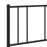 vidaXL Cadre de lit métal sans matelas avec tête de lit noir 120x200cm