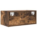vidaXL Meuble TV chêne fumé 60x31x25 5 cm bois d'ingénierie