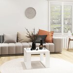 vidaXL Table d'appoint Blanc 50x50x35 cm Bois d’ingénierie