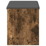vidaXL Banc d'entrée avec coussin Chêne Fumé 63 x 38 x 45 cm