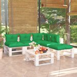 Vidaxl salon de jardin palette 6 pièces avec coussins bois de pin