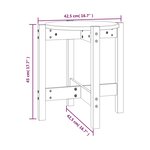vidaXL Table basse Noir Ø 42 5x45 cm Bois massif de pin