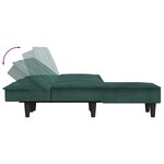 vidaXL Canapé-lit en forme de L vert foncé 255x140x70 cm velours