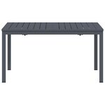 vidaXL Table d'Extension Anthracite 180 x 80 x 76 cm Acier