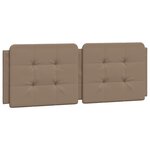 vidaXL Cadre de lit sans matelas Zadar cappuccino 140x190 cm similicuir