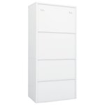 vidaXL Garde-robe Blanc 80x50x180 cm Acier