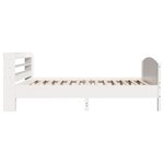 vidaXL Cadre de lit sans matelas blanc 90x190 cm bois de pin massif