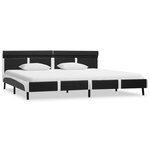 vidaXL Cadre de lit avec LED sans matelas Gris Similicuir 180x200 cm