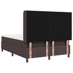 vidaXL Lit avec matelas ressorts - Marron Foncé  140x200 cm  Tissu