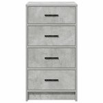 vidaXL Buffet avec tiroir Gris béton 40 x 41 x 75 cm Bois d'ingénierie
