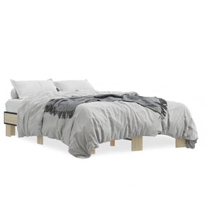 vidaXL Cadre de lit sans matelas chêne sonoma 120x190 cm