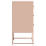 vidaXL Tables de chevet 2 Pièces rose 36x39x78 cm acier
